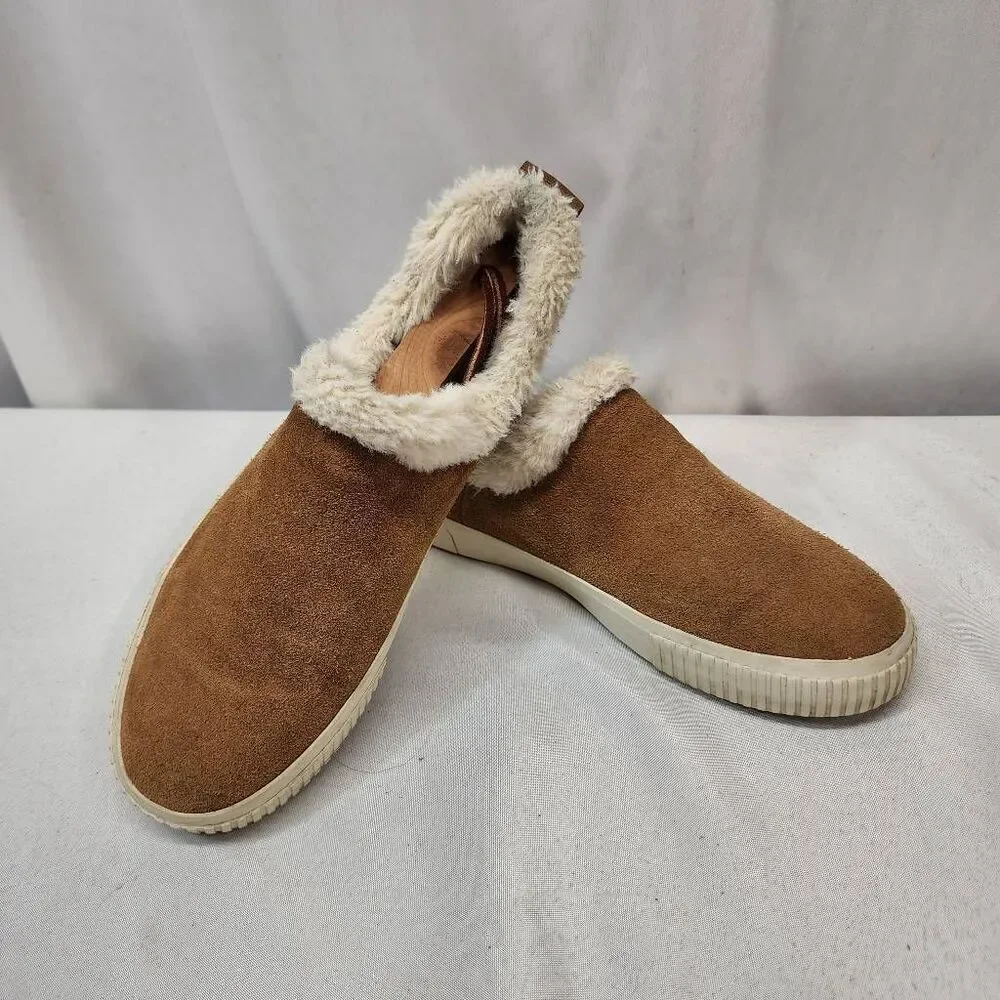 Timberland Skyla Bay Slip-On Faux Fur Lined - Women's Size 7 Cognac Sneakers Sho